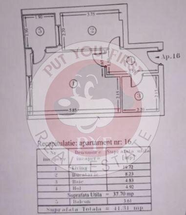 Apusului | Garsoniera | Decomandata | 41mp | B12027